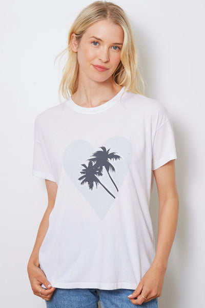 BRICE - HEART PALMS T-Shirt GOOD HYOUMAN XS OPTIC WHITE 