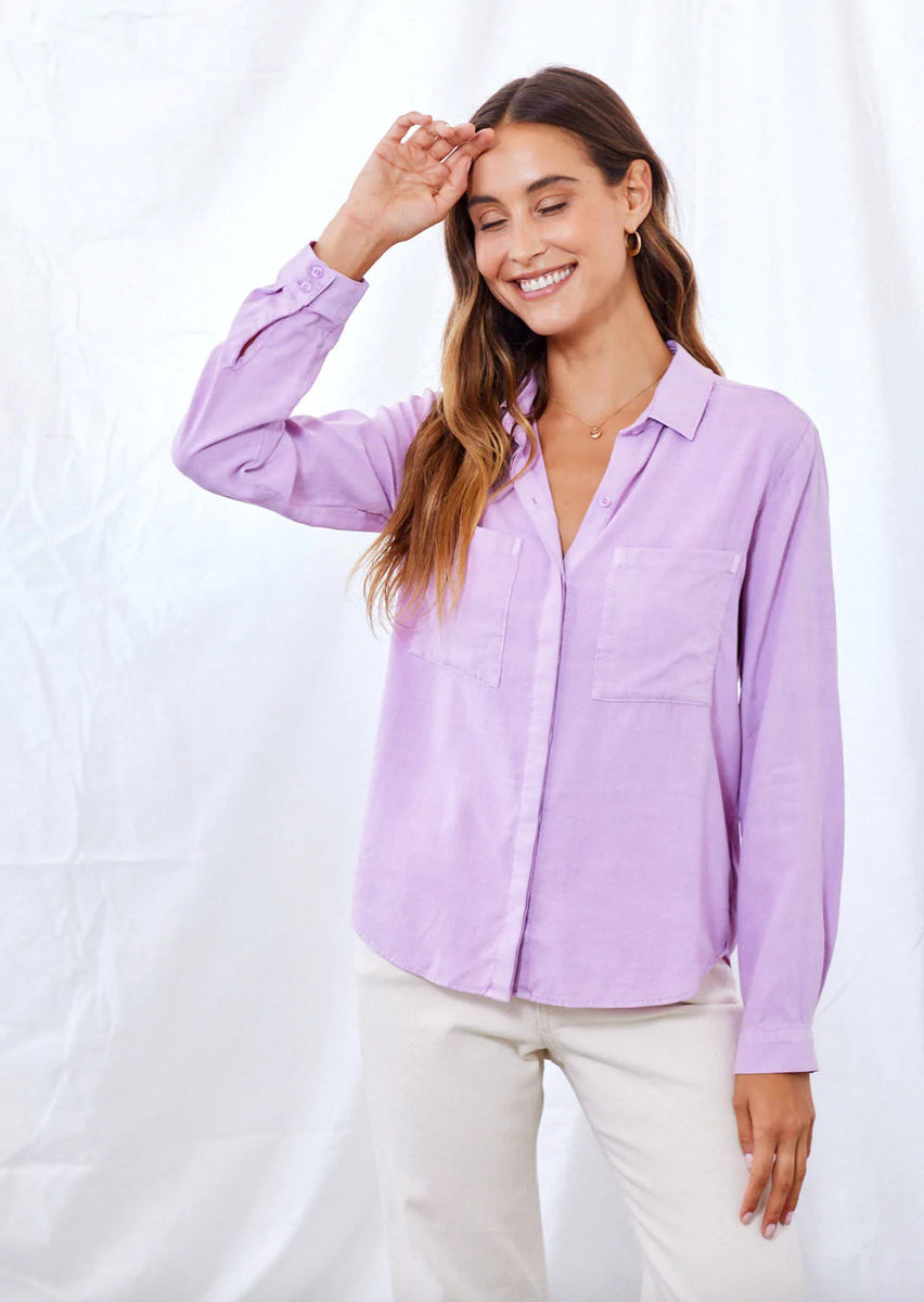 TWO POCKET BUTTON DOWN Bella Maas Boutique