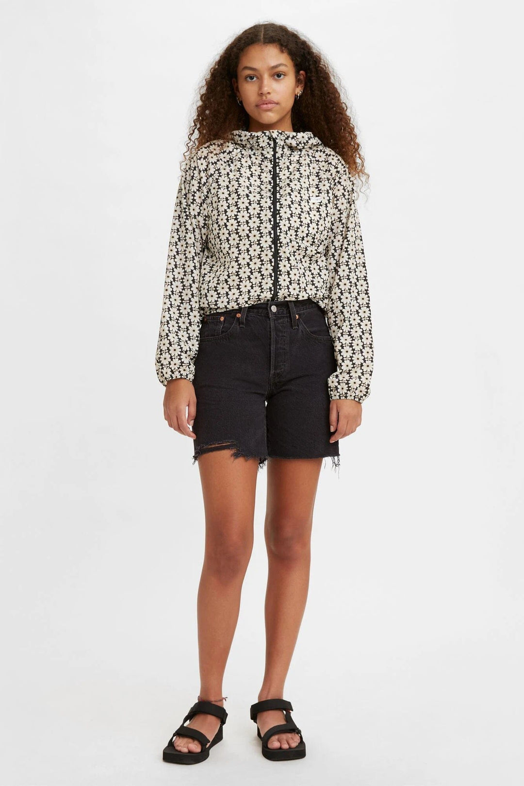 501 MID THIGH SHORT - LUNAR BLACK SHORTS LEVI'S 