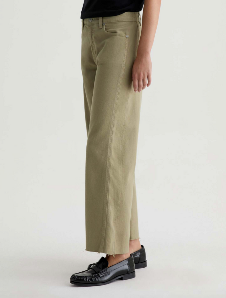 SAIGE WIDE LEG CROP - DUSTY SAGE
