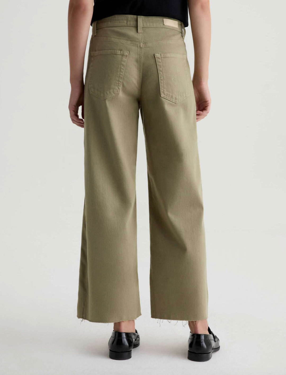 SAIGE WIDE LEG CROP - DUSTY SAGE