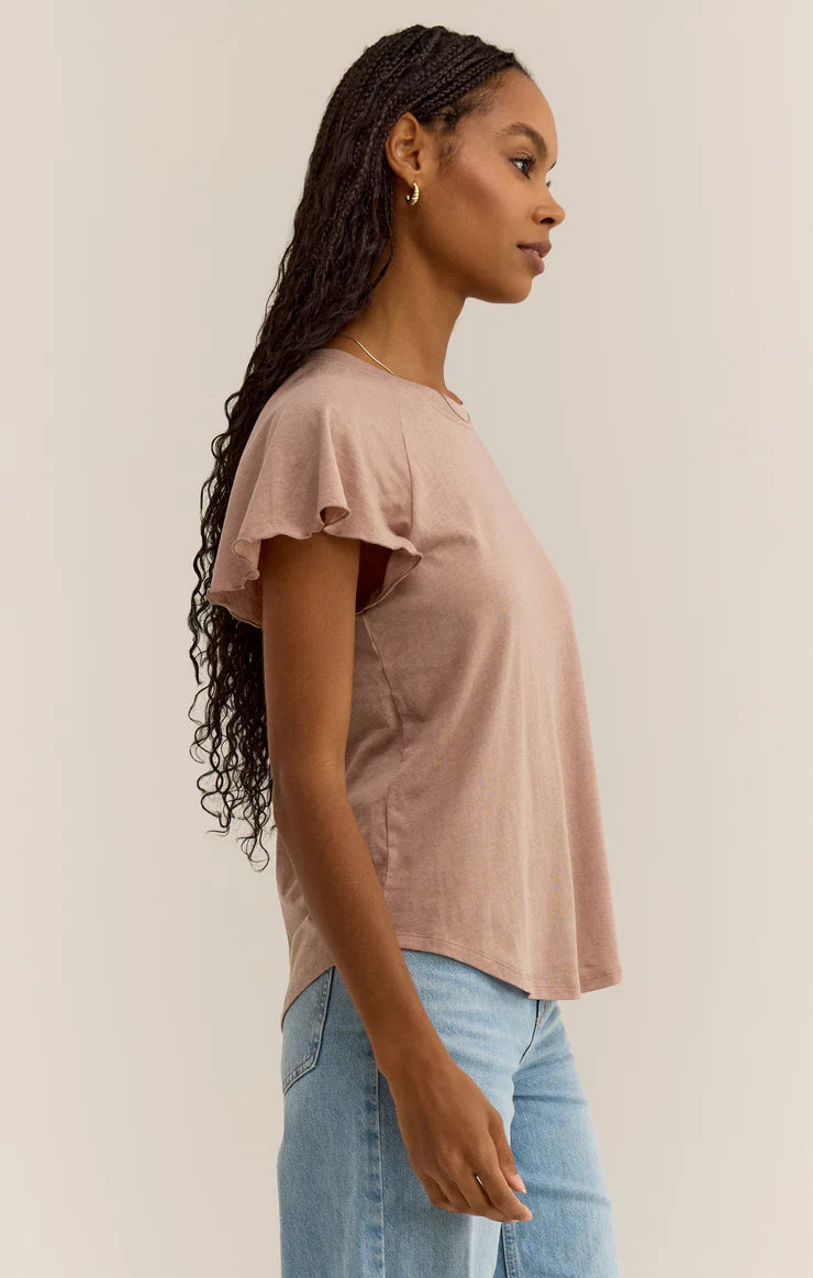 ABBY FLUTTER TEE – Bella Maas Boutique