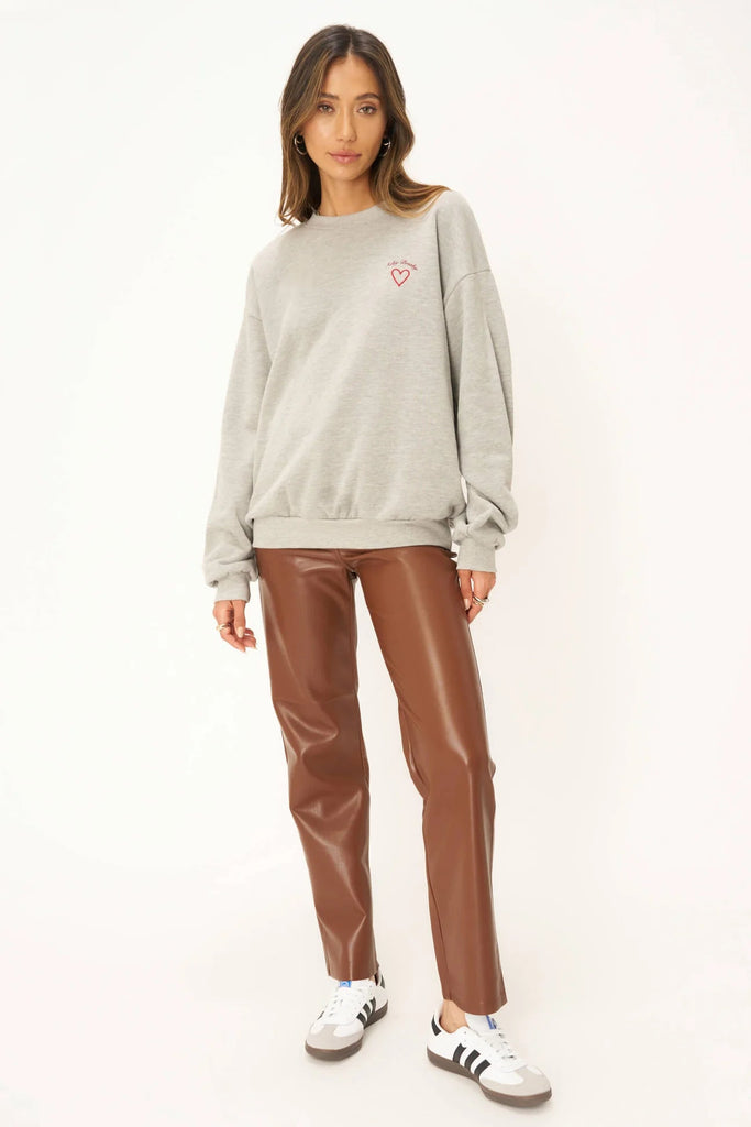 Brunette The Label “Best Friend” High Rise Jogger - French Vanilla
