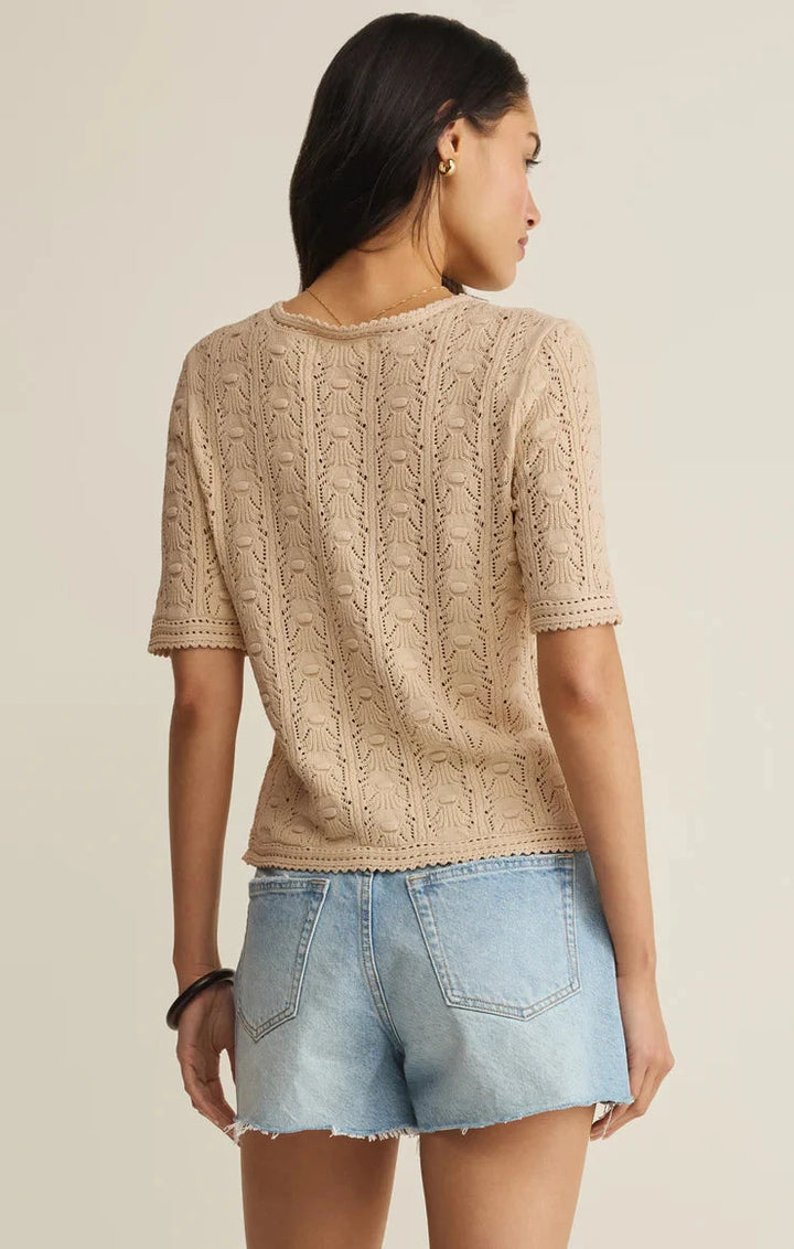 ADRIA POINTELLE CARDIGAN TOP Z SUPPLY 
