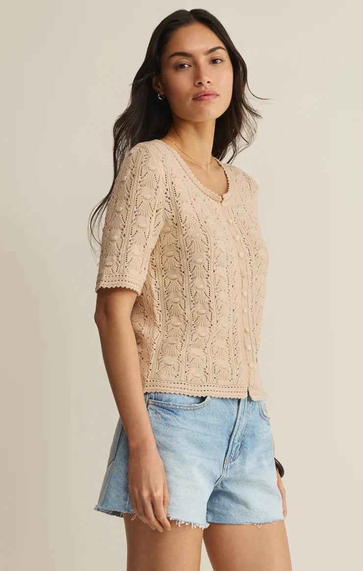 ADRIA POINTELLE CARDIGAN TOP Z SUPPLY 