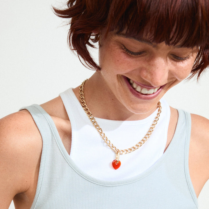 AGAT HEART CHARM Jewelry PILGRIM 