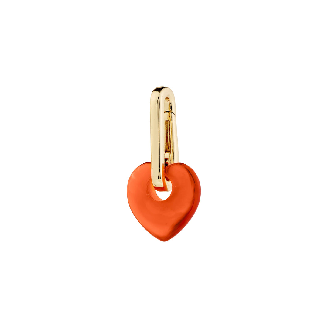 AGAT HEART CHARM Jewelry PILGRIM GOLD PLATED 