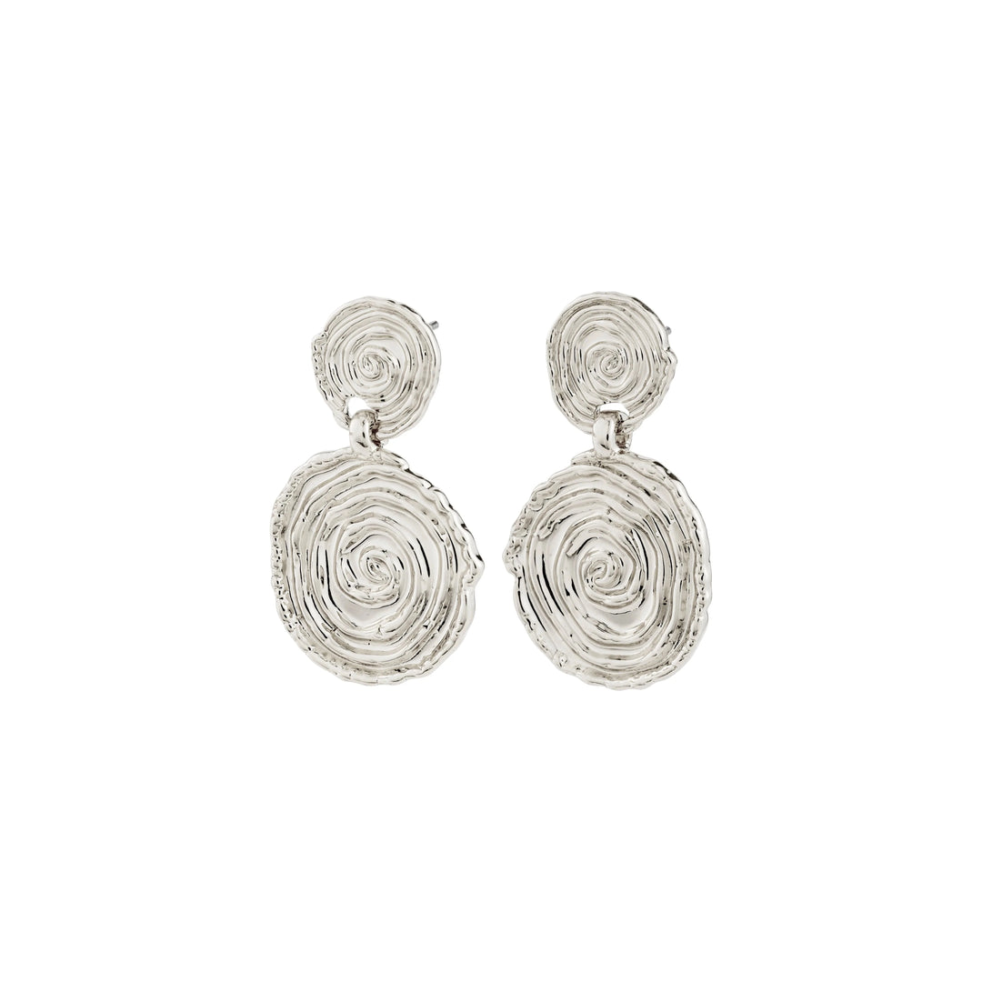 AIR DOUBLE EARRINGS Jewelry PILGRIM SILVER PLATED 