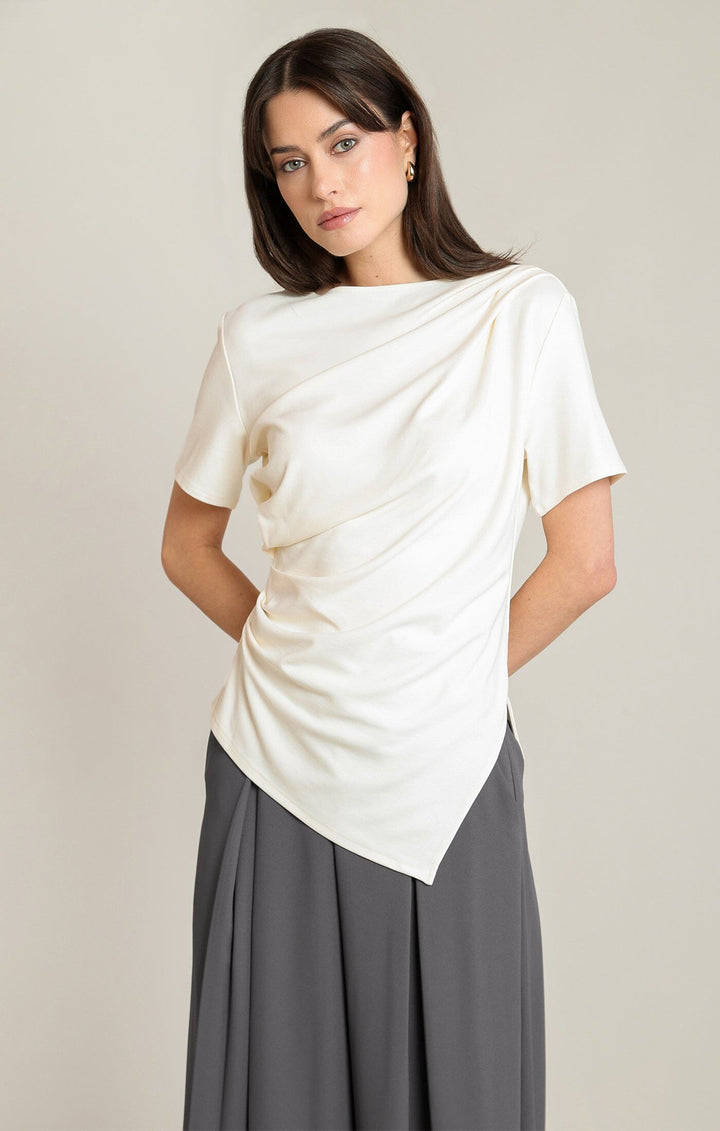 ALEXIS TOP T-Shirt BLACK TAPE XS CREAM 