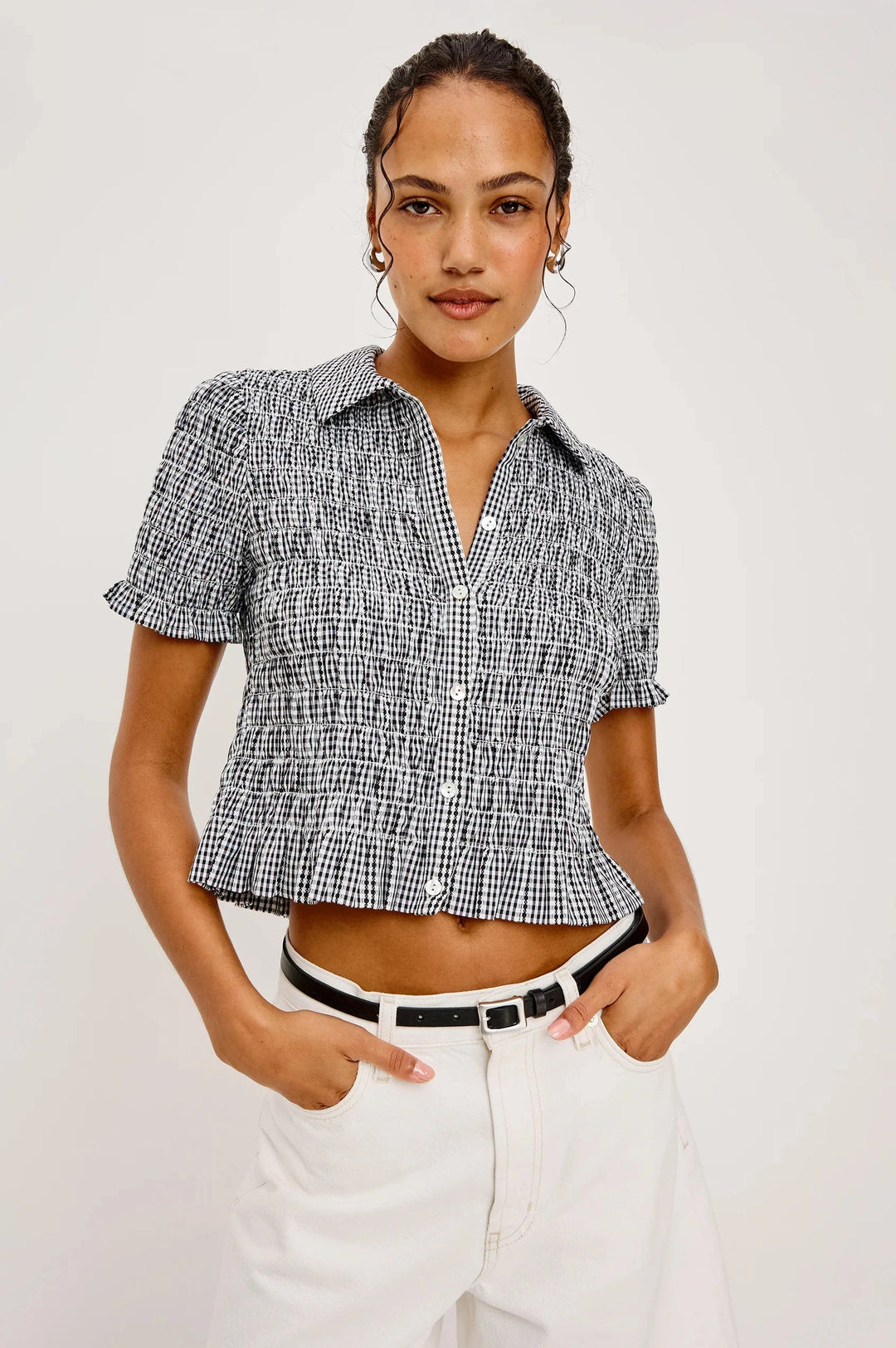 ALTON GINGHAM SHIRT TOP RAILS 