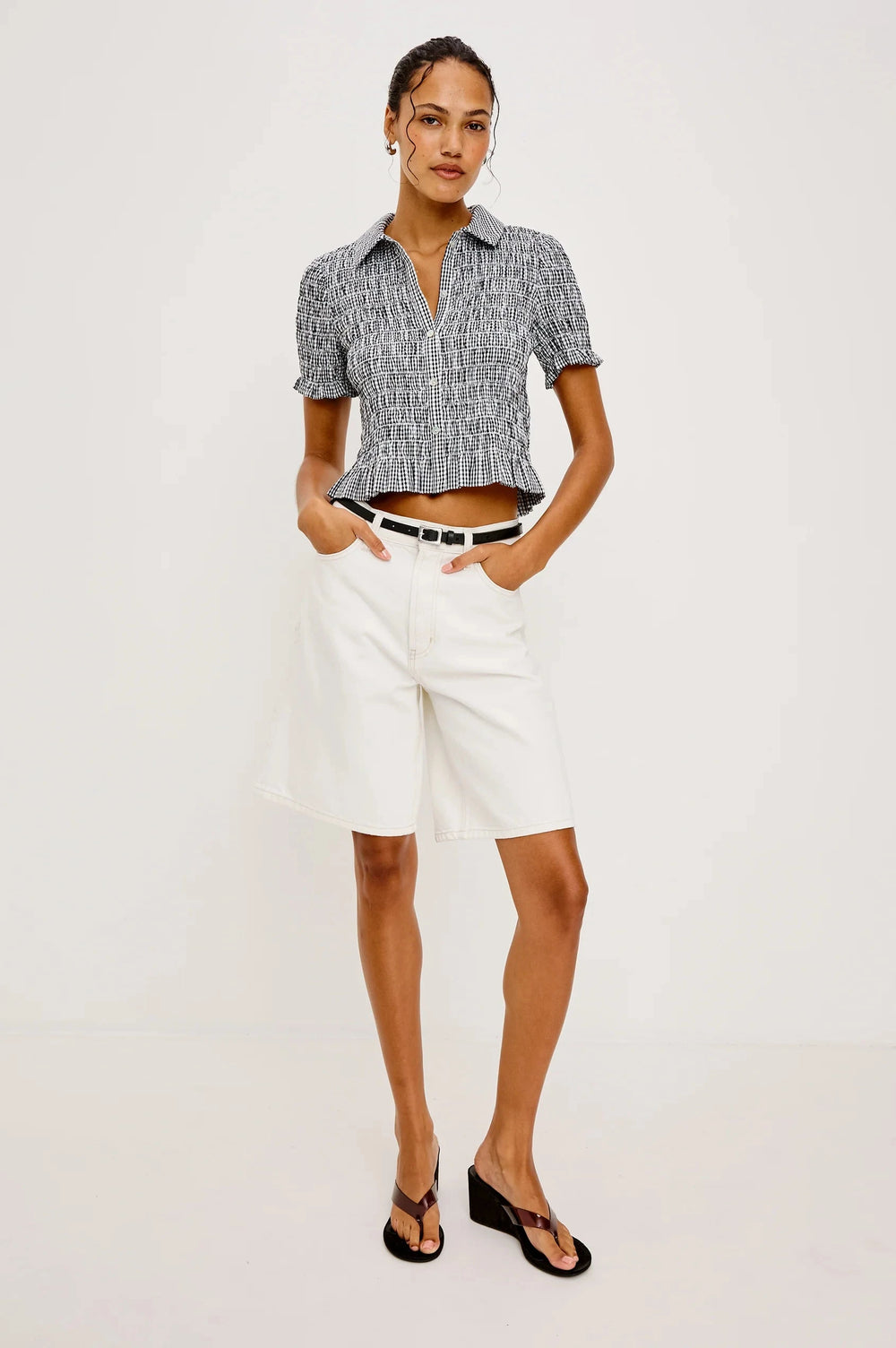 ALTON GINGHAM SHIRT TOP RAILS 