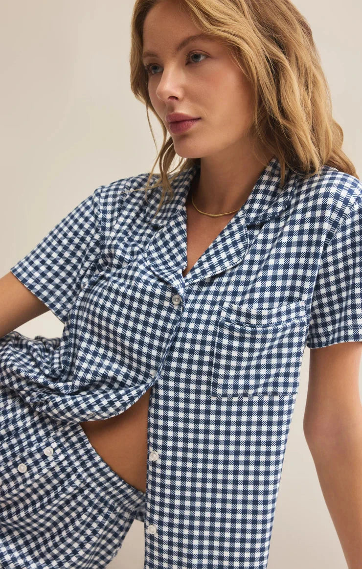 AMY GINGHAM TOP TOP Z SUPPLY 