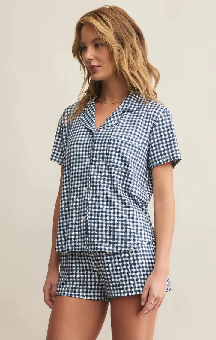AMY GINGHAM TOP TOP Z SUPPLY 