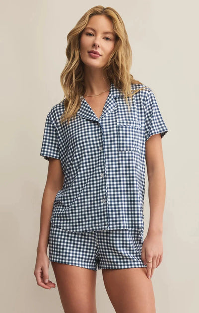 AMY GINGHAM TOP TOP Z SUPPLY 