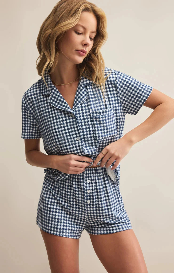 AMY GINGHAM TOP TOP Z SUPPLY 