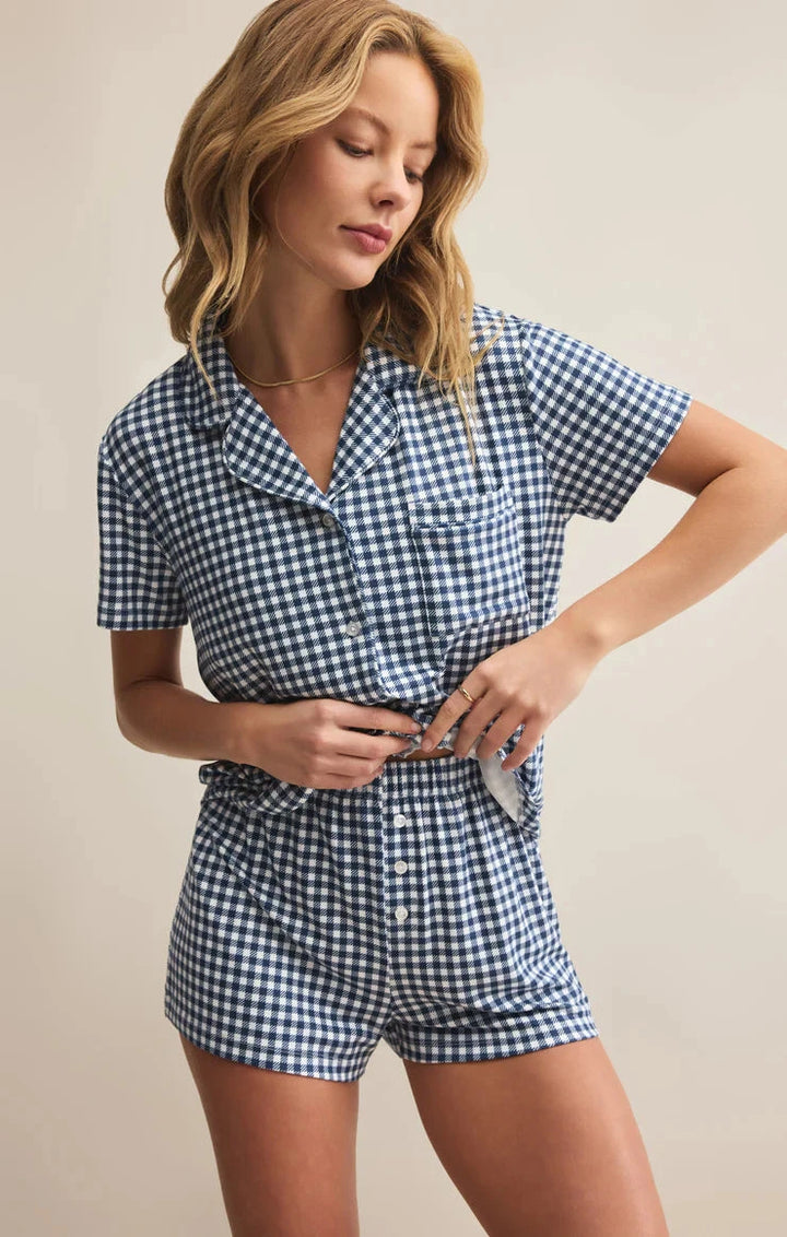 AMY GINGHAM TOP TOP Z SUPPLY 