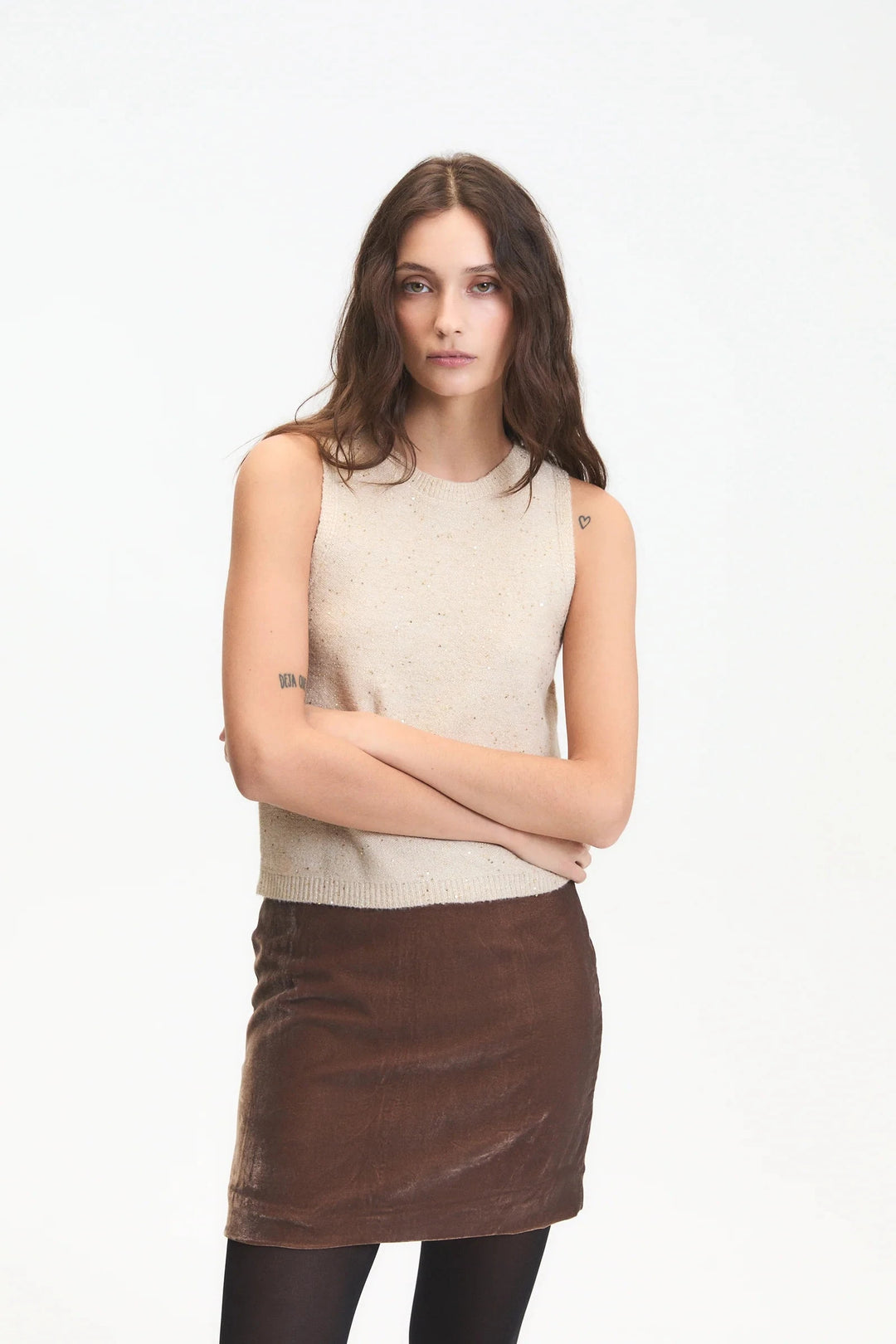 ANGEL KNIT TOP TOP DELUC XS NUDE 