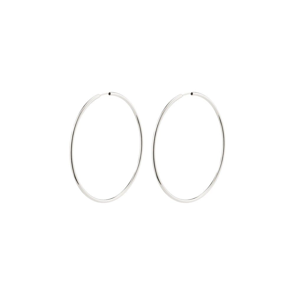 APRIL LARGE HOOPS Jewelry PILGRIM SILVER PLATED 