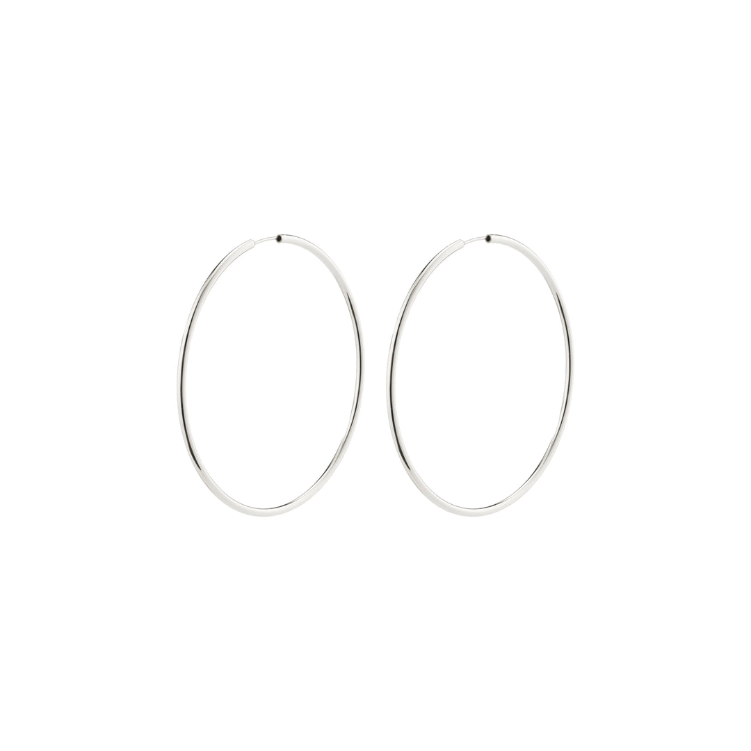 APRIL LARGE HOOPS Jewelry PILGRIM SILVER PLATED 