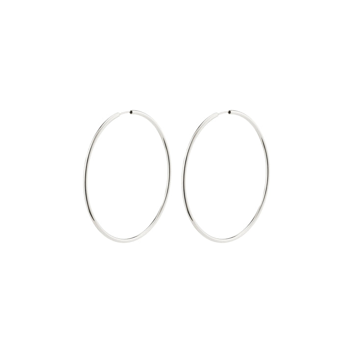 APRIL LARGE HOOPS Jewelry PILGRIM SILVER PLATED 