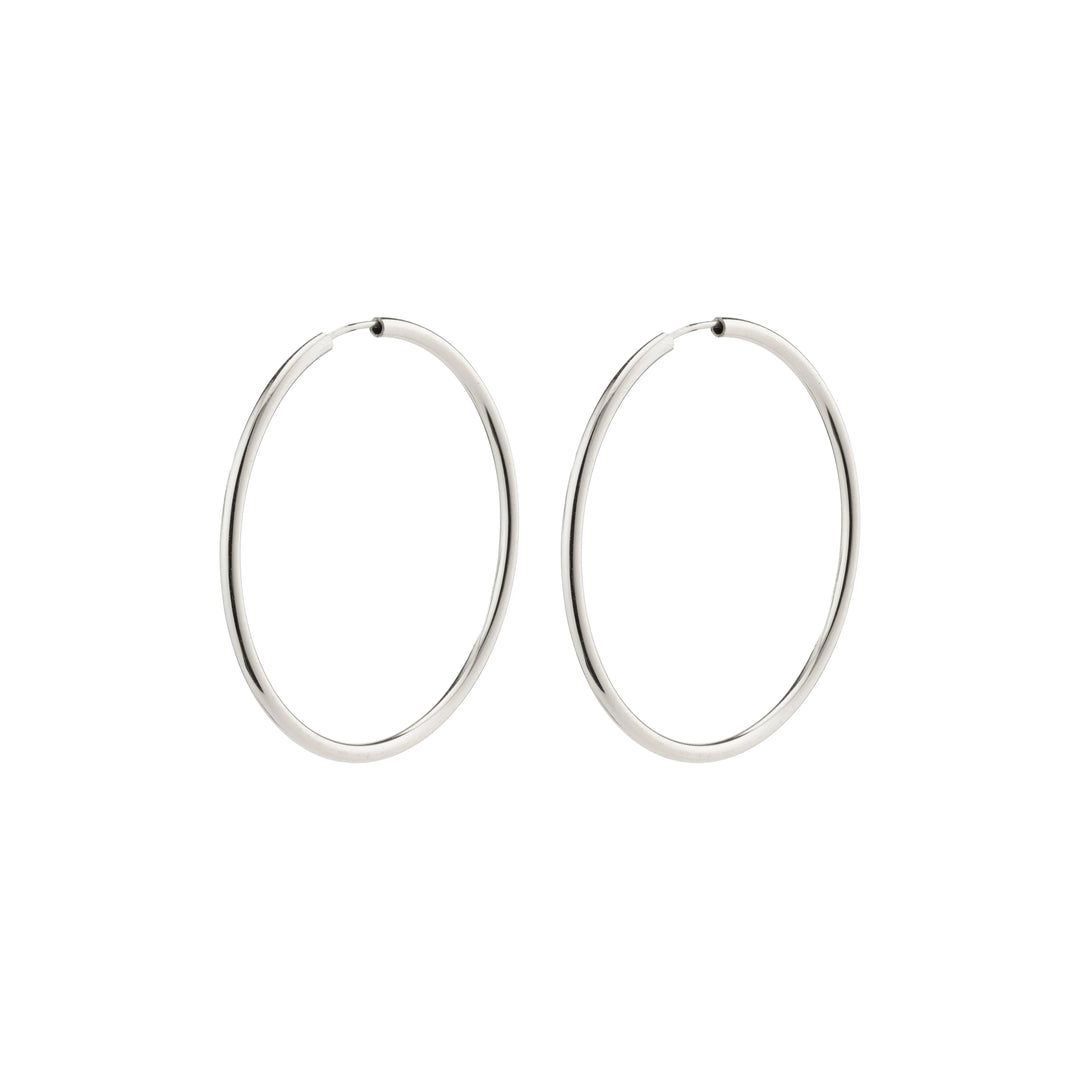 APRIL MEDIUM HOOPS Jewelry PILGRIM SILVER PLATED 