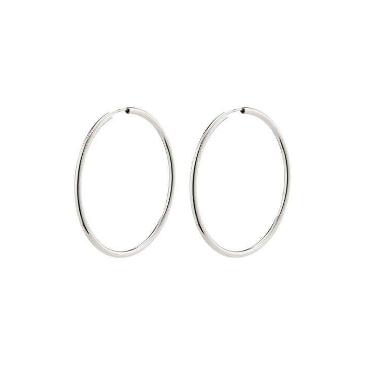 APRIL MEDIUM HOOPS Jewelry PILGRIM SILVER PLATED 