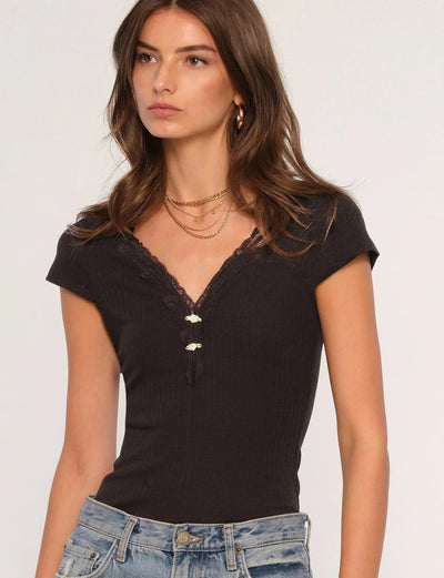 ARANELLE TOP TOP HEARTLOOM XS BLACK 