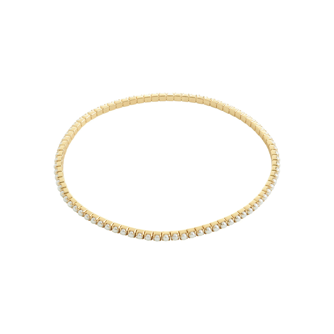 ARASH BRACELET jewelry PILGRIM GOLD PLATED - WHITE 