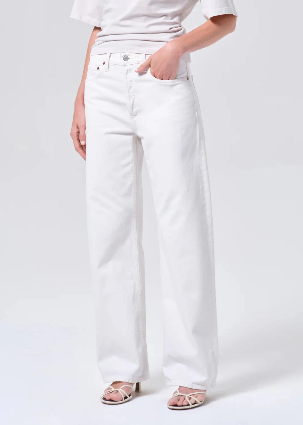 ARC JEAN - CHALK WHITE DENIM AGOLDE 