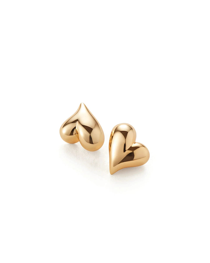 ART HEART ASYMMETRICAL EARRINGS Jewelry JENNY BIRD GOLD 