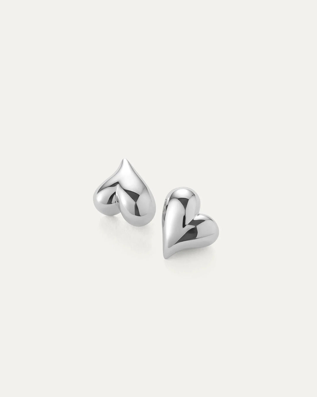 ART HEART ASYMMETRICAL EARRINGS Jewelry JENNY BIRD SILVER 