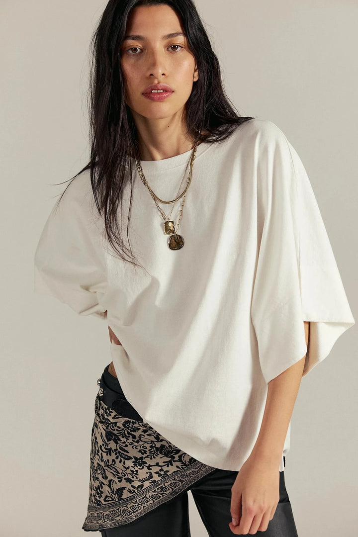 ATLAS DOLMAN T-Shirt Free People XS CLEAN IVORY 