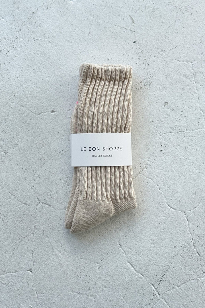 BALLET SOCKS - OATMEAL Socks LE BON SHOPPE 