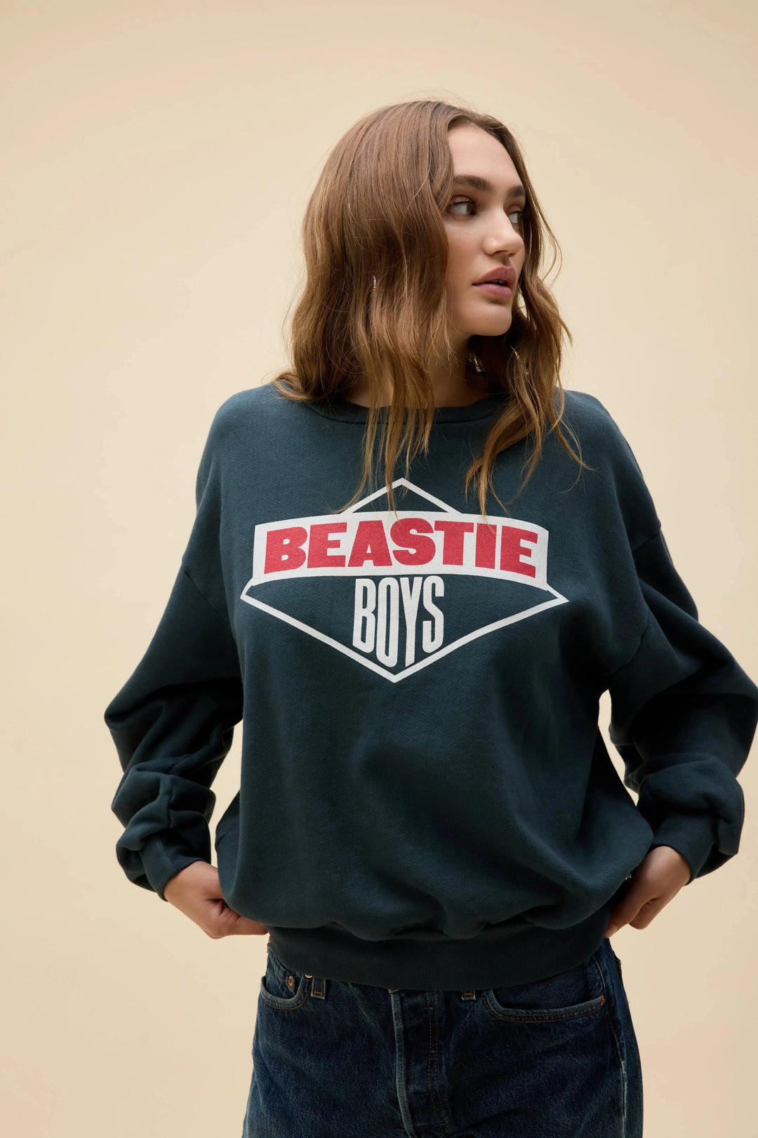 BEASTIE BOYS LOGO 84-86 OVERSIZED CREW SWEATSHIRT SWEATER DAYDREAMER 