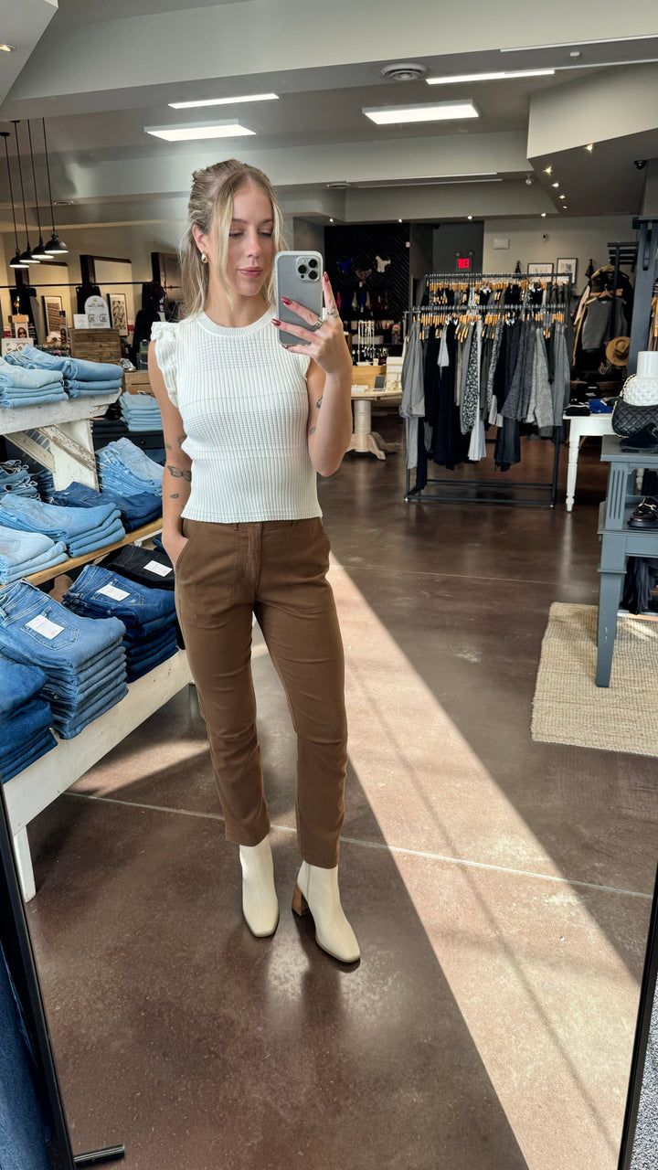 BEAU TROUSER Pants BELLA DAHL XS SPICED BROWN 