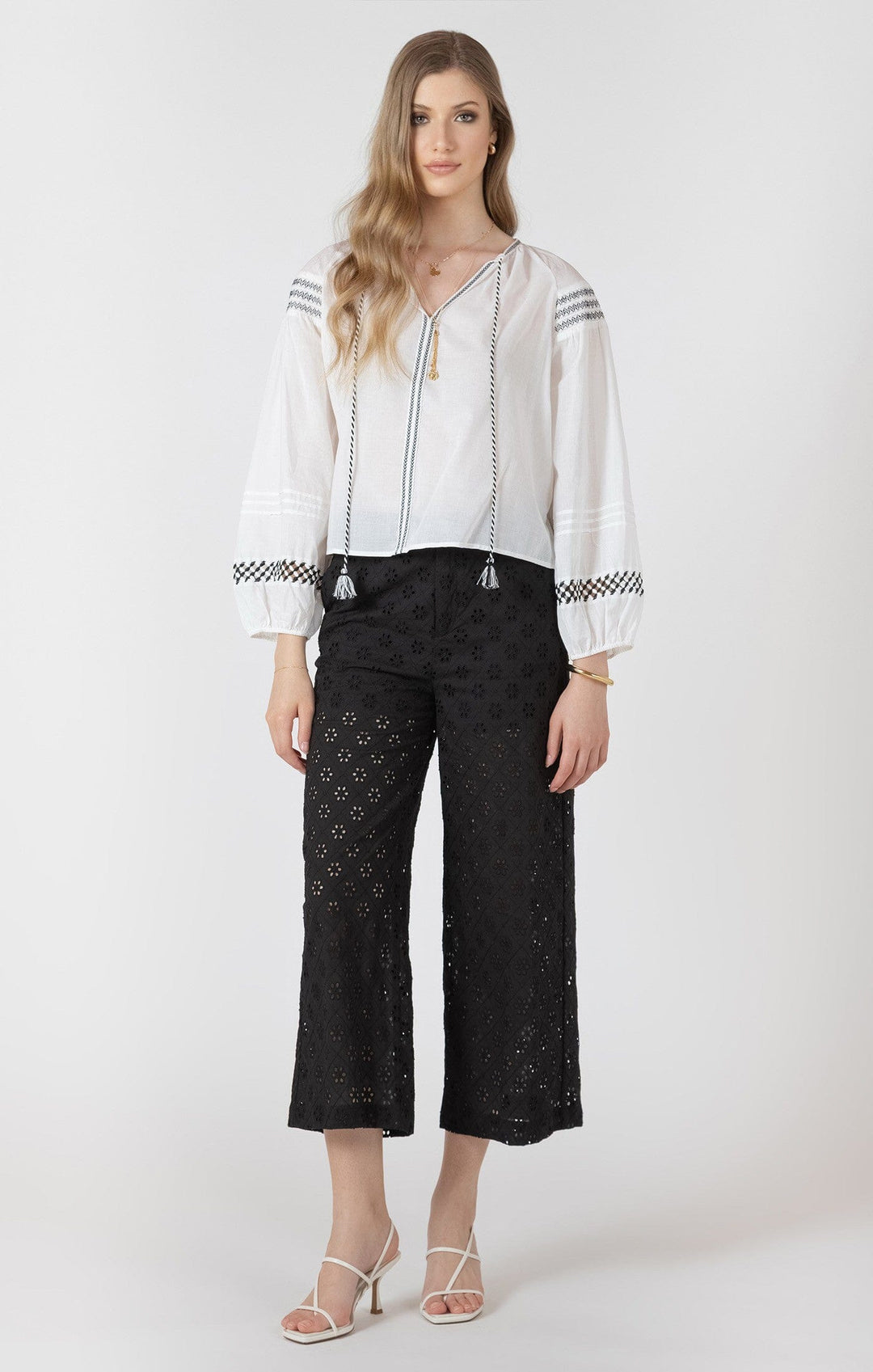 BLAISE TOP blouse BLACK TAPE 