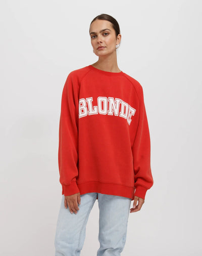 BLONDE NYBF CREW SWEATER BRUNETTE THE LABEL 