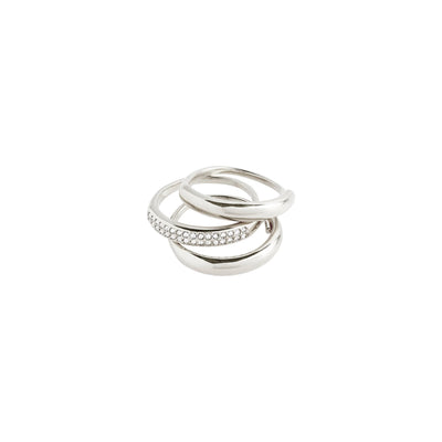 BLOOM RING SET Jewelry PILGRIM SILVER PLATED 
