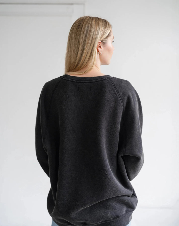 BONJOUR NOT YOUR BOYFRIENDS CREW SWEATER BRUNETTE THE LABEL 