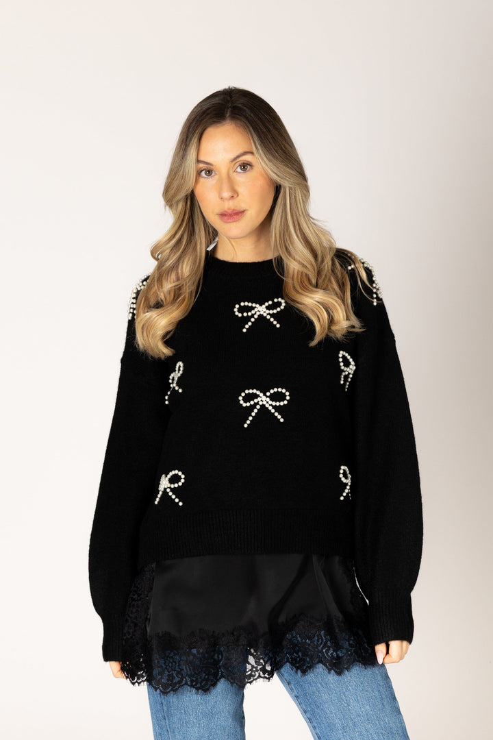 BOWS SWEATER SWEATER LYLA &amp; LUXE 