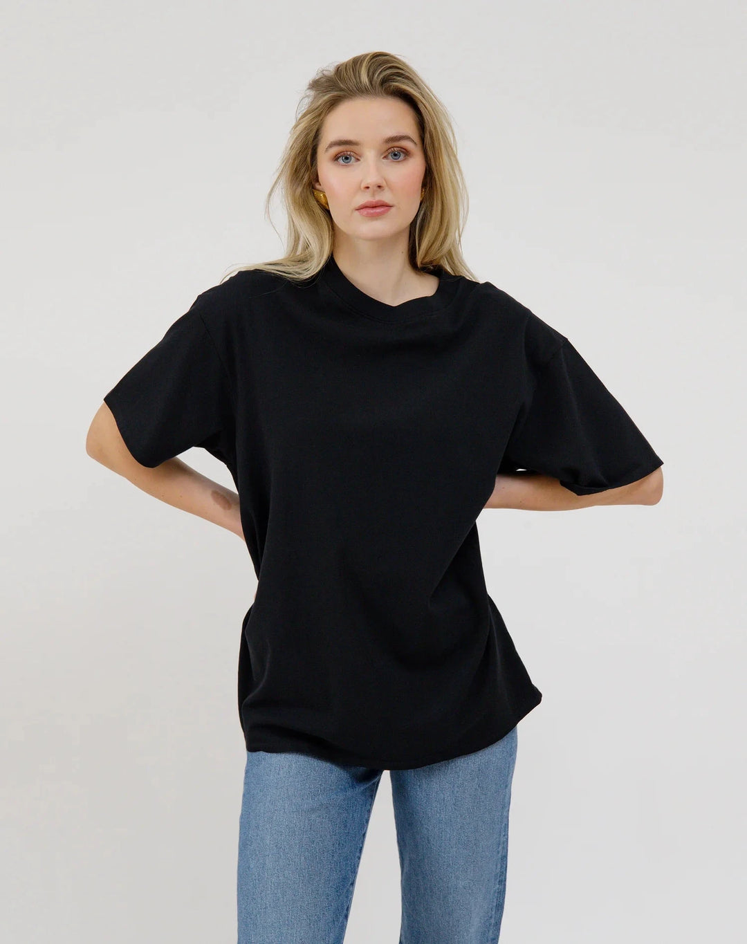 BOXY TEE T-Shirt BRUNETTE THE LABEL XS/S BLACK 