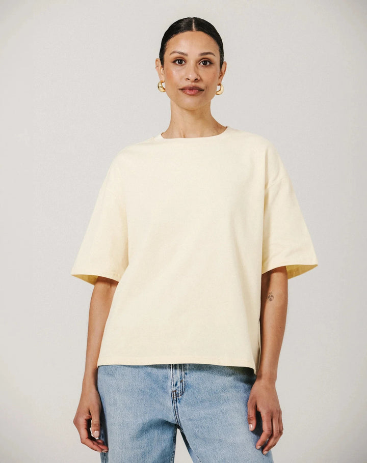 BOXY TEE T-Shirt BRUNETTE THE LABEL XS/S LIMONCELLO 