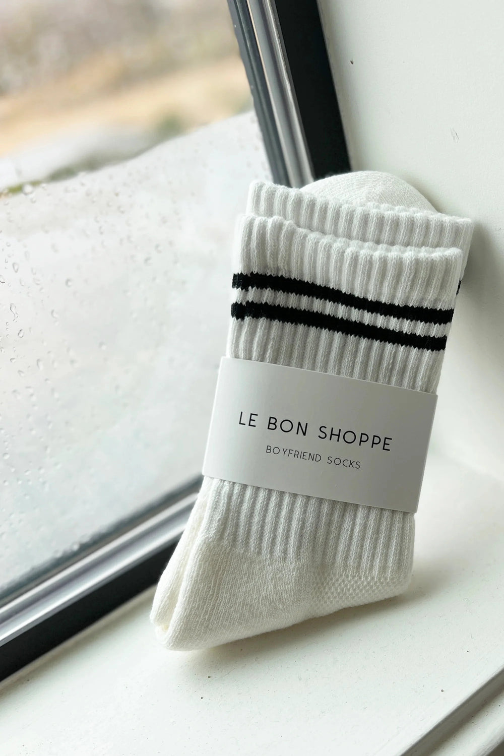 BOYFRIEND SOCKS - CLASSIC WHITE Socks LE BON SHOPPE 