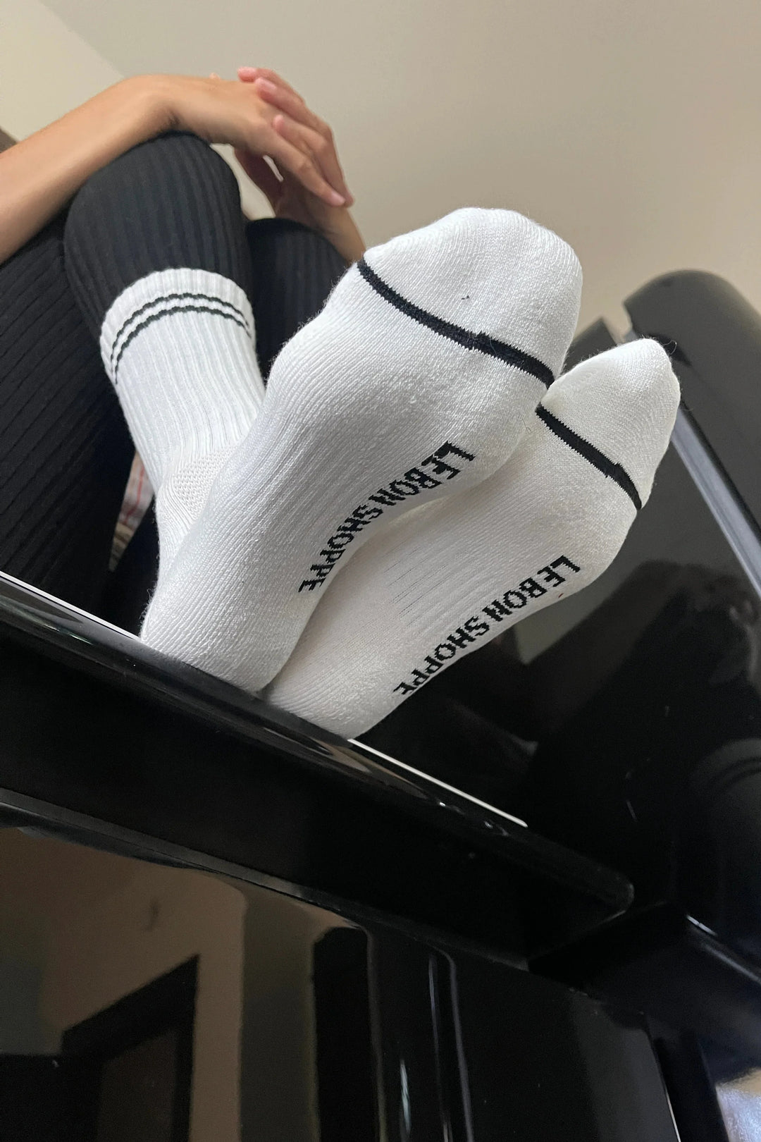 BOYFRIEND SOCKS - CLASSIC WHITE Socks LE BON SHOPPE 