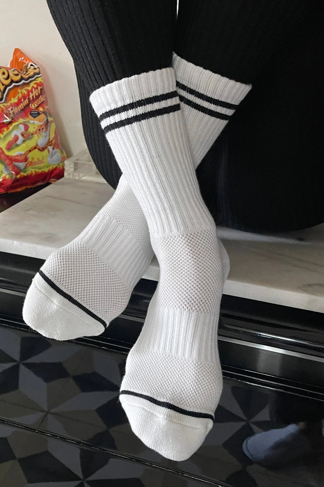 BOYFRIEND SOCKS - CLASSIC WHITE Socks LE BON SHOPPE 