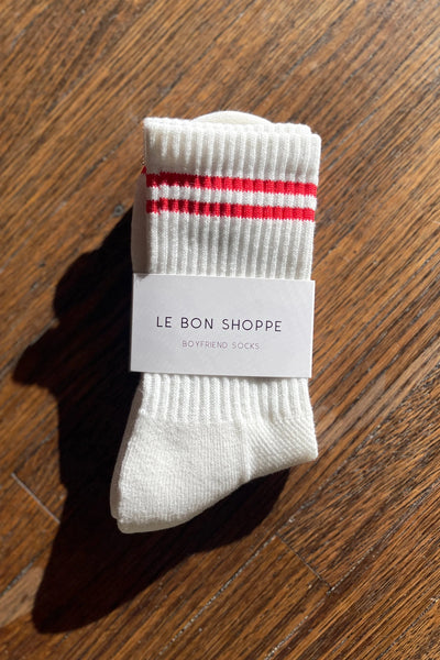 BOYFRIEND SOCKS - CLEAN WHITE Socks LE BON SHOPPE 