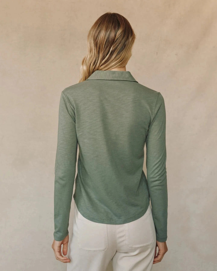 BUTTON DOWN KNIT TOP TOP BELLA DAHL 