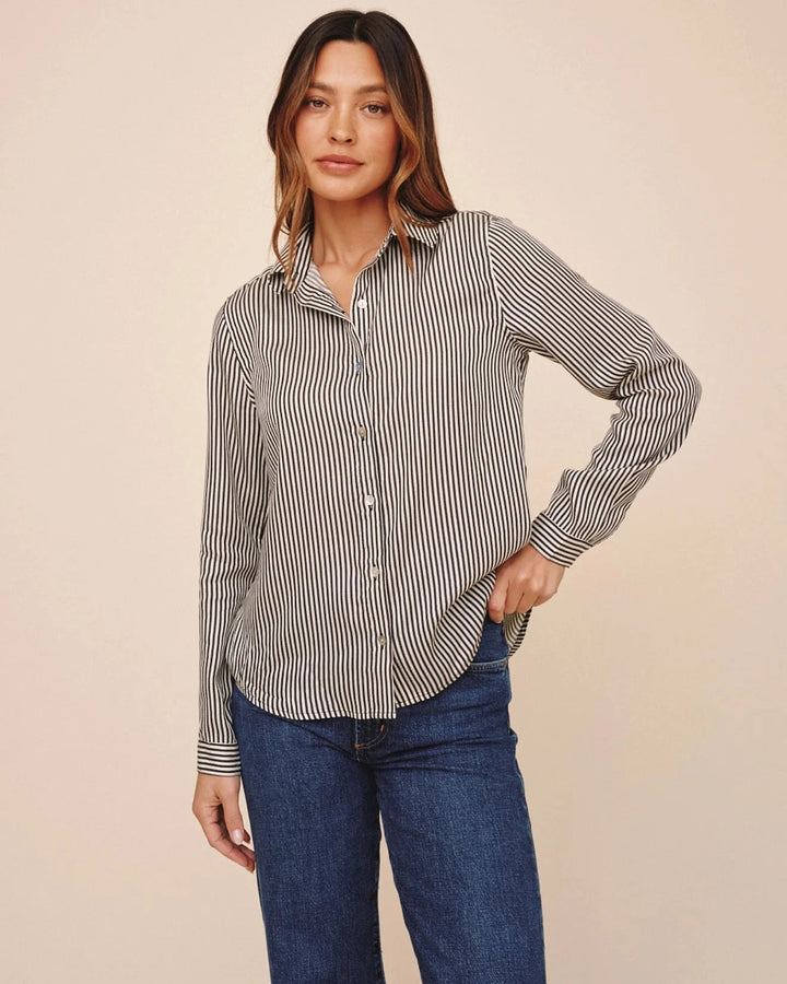 BUTTON DOWN SHIRT TOP BELLA DAHL 