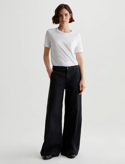 CADEN WIDE LEG - SULFUR BLACK Pants AG 