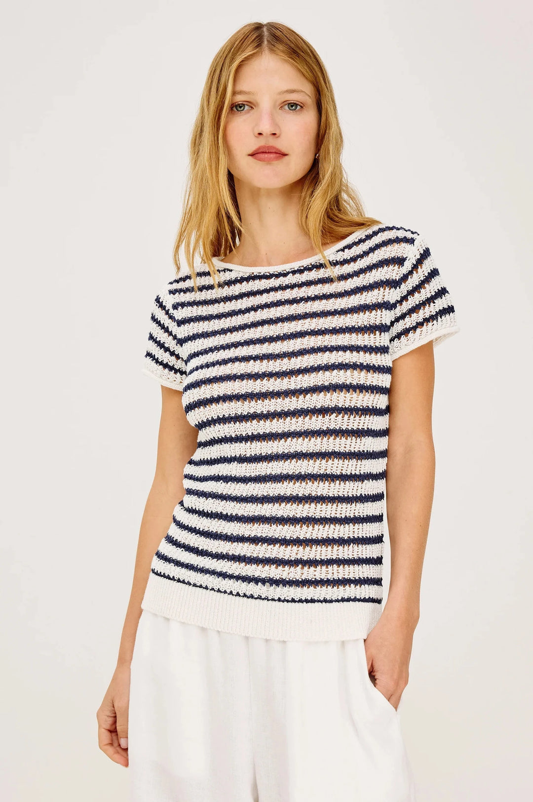 CADY TOP - STRIPE TOP RAILS 